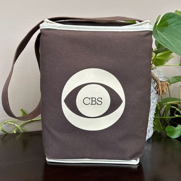 Vintage CBS Network Retro Insulated Lunch Bag Promotional Item Rare - Picture 1 of 11